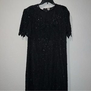 Vintage Scala embellished black dress